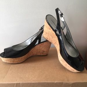 Audrey Brooke Patent Platform Sandals